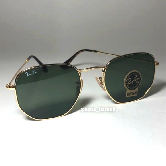 Ray Ban Hexagonal RB3548N Green Lens New - Picture 2 of 13